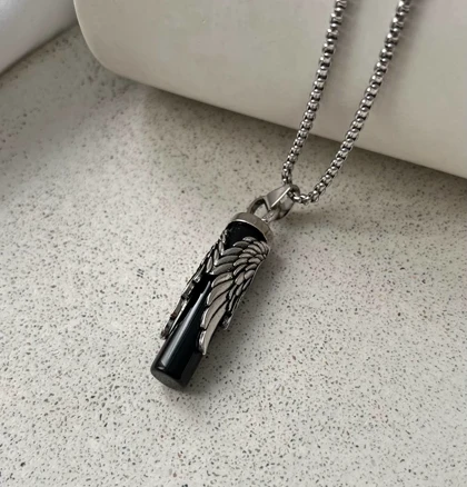 گردنبند طرح نقره مردانه