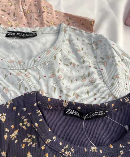 کراپ گل‌دار zara