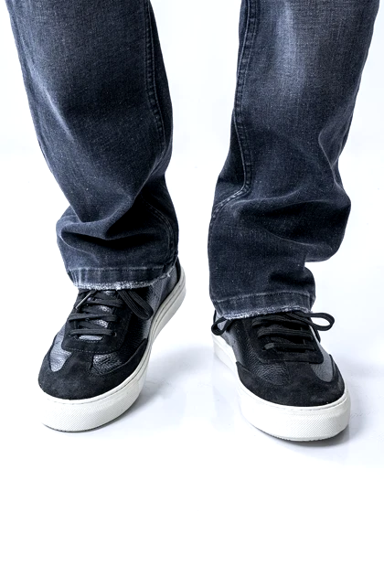 اسنیکرزاشبالت و چرم طبیعی بندی مردانه