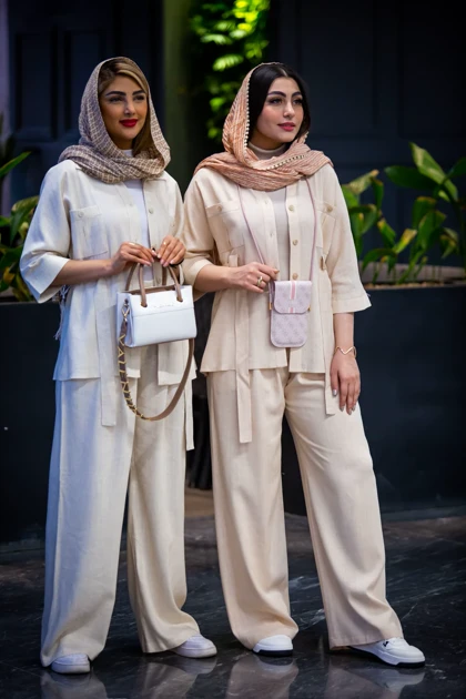 مانتو شلوار رایون دو جیب