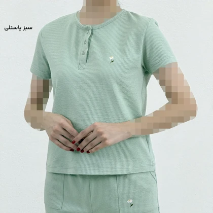 تیشرت زنانه نخ و پنبه گلدوزی | آی بولک