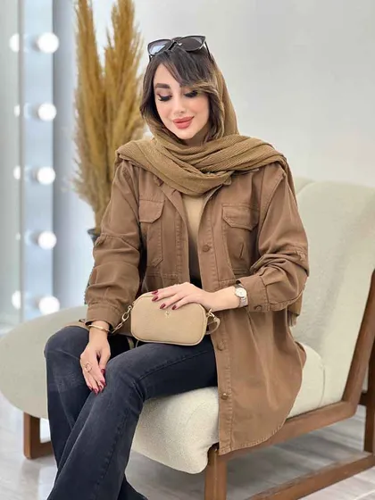 مانتو جیب پیله آستین برش‌دار