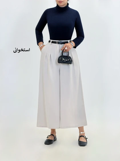 7155-دامن شلواری کرپ