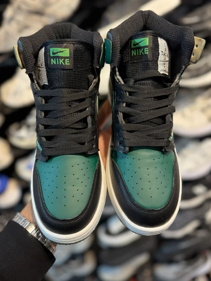 کتانی مردانه ترویس ساق‌دار مشکی سبز