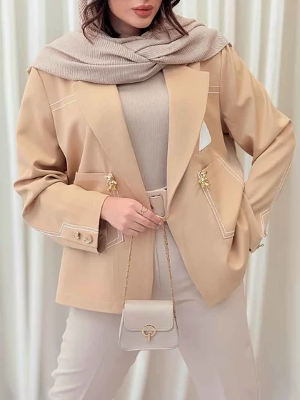 مانتو مازراتی دو جیب دوخت دار