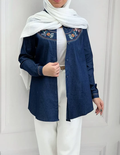 مانتو جین کاغذی مدل 4 کد 3789