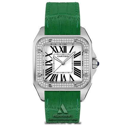 ساعت مچی کارتیه Cartier Santos 100 diamond-SG