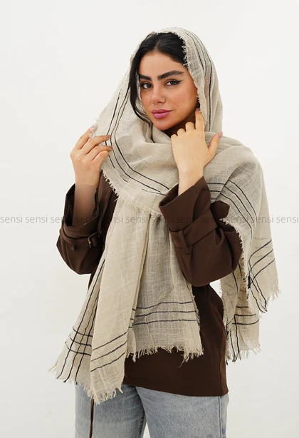 شال نخی لینن کد1004220