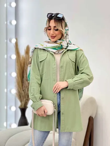مانتو دو جیب پیله