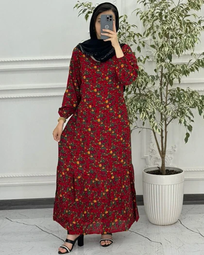 پیراهن ساحلی گل‌دار وارداتی دریا 4132