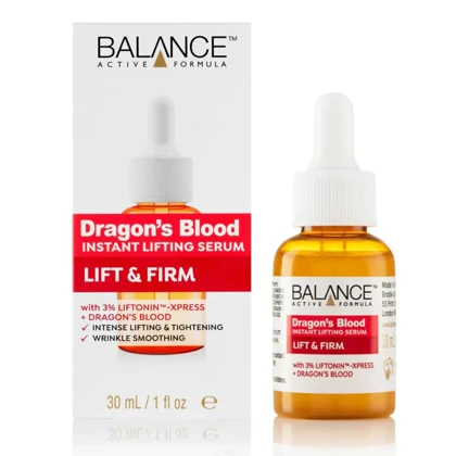 سرم ترمیم‌کننده پوست بالانس, Balance مدل Dragon’s Blood حاوی عصاره گیاه خون اژدها حجم 30 میلی‌لیتر