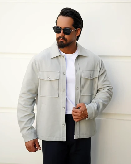 کت کتان باکسی مردانه