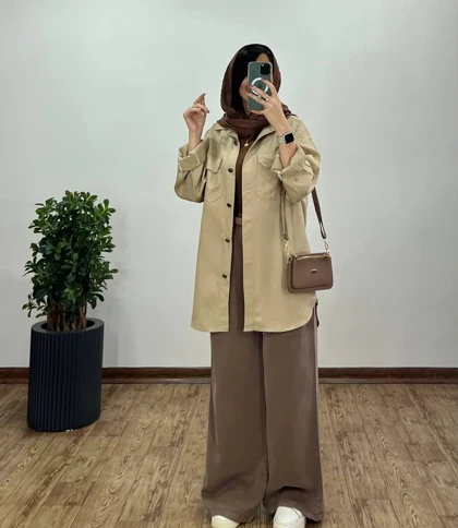 مانتو کتان کاغذی ابریشم