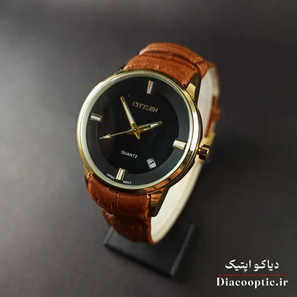 ساعت مچی زنانه موتور ژاپن برند سیتیزن مدل DO1217 بند چرمی