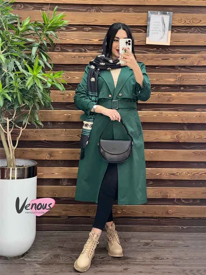 بارانی بلند بالا ژیله آستین سگک