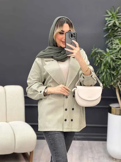 مانتو لینن شش دکمه