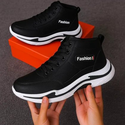 کفش ساق‌دار مردانه مشکی مدل EMTO ویژه