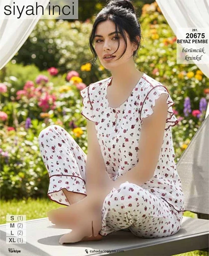 تاپ وشلوار سایز نرمال سیاه اینجه کد 20675