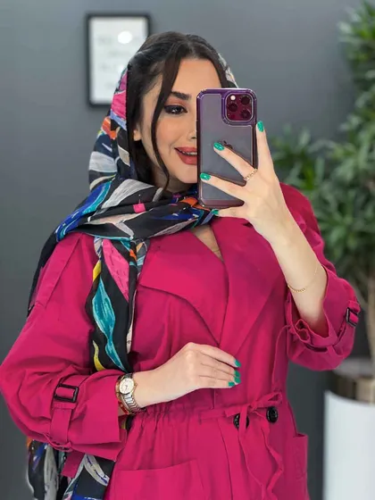 مانتو لینن چهار دکمه آستین بندی