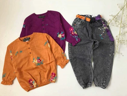 شومیز شلوار وارداتی دخترانه بچه گانه