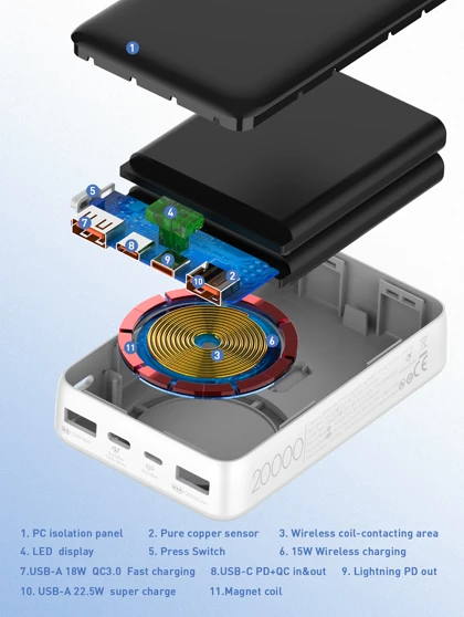پاور بانک بی سیم ارو مدل ARP20W