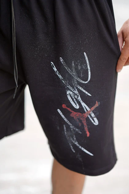 شلوارک بگ ورزشی FLIGHT مشکی