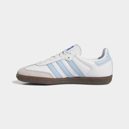 کفش کتانی سامبا سفید آبی samba adidas کد 275951