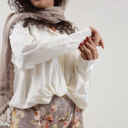 شومیزشلوارآبرنگی جلوگره