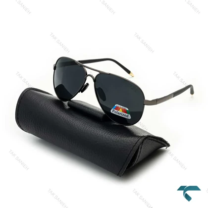 عینک دودی پورشه مردانه مشکی پلاریزه Porsche-6485-G