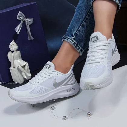 کتانی مردانه زنانه مدل نایک ایر زوم گاید nike air zoom guide رانینگ رنگ سفید