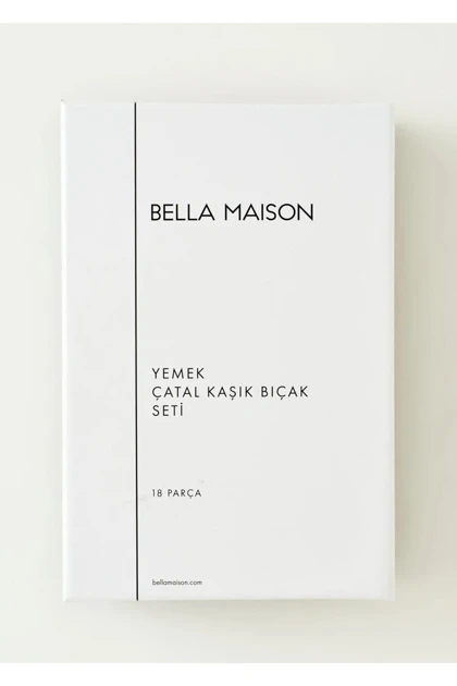 ست قاشق چنگال کارد 18 تکه Bella Maison مدل Floransa - نقره‌ای