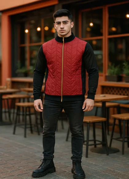 کاپشن مردانه قرمز مدل Homan ویژه