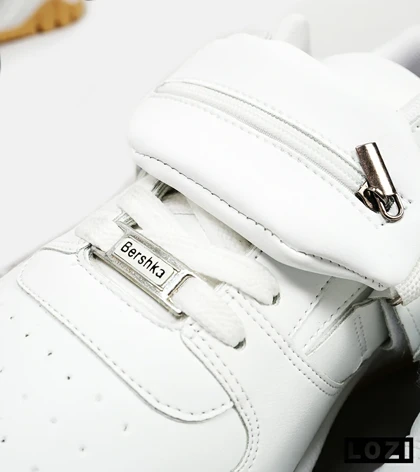 کفش کتانی بگ دار مردانه و زنانه سفید BERSHKA مدل 4835