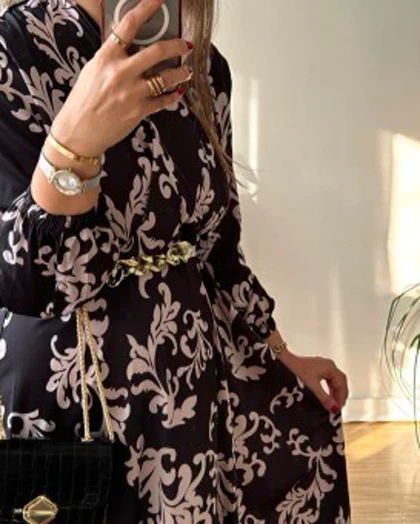 پیراهن ساتن مجلسی ماکسی