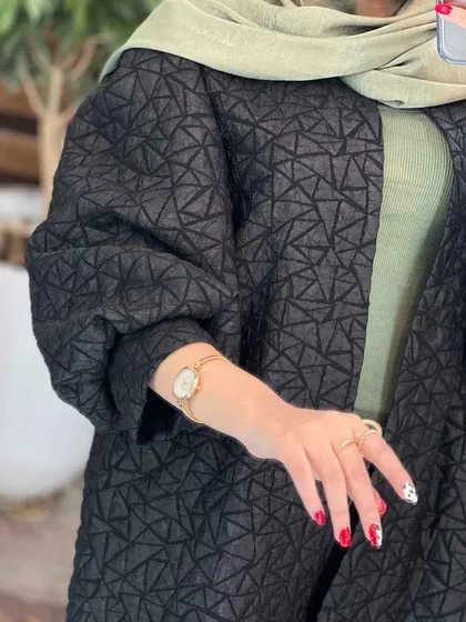 مانتو طرح دار آستین پفی