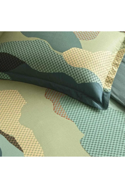 سرویس روتختی دو نفره Taç Butik مدل Brisa پنبه - سبز