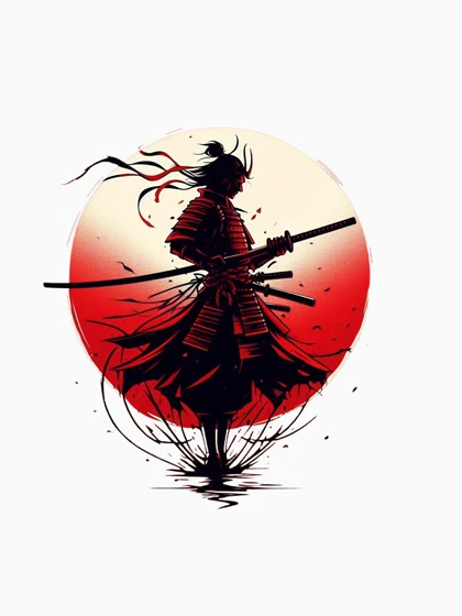 تیشرت لانگ انیمه AFRO SAMURAI افرو سامورایی Afro Samurai Under The Sun Red کد 186127
