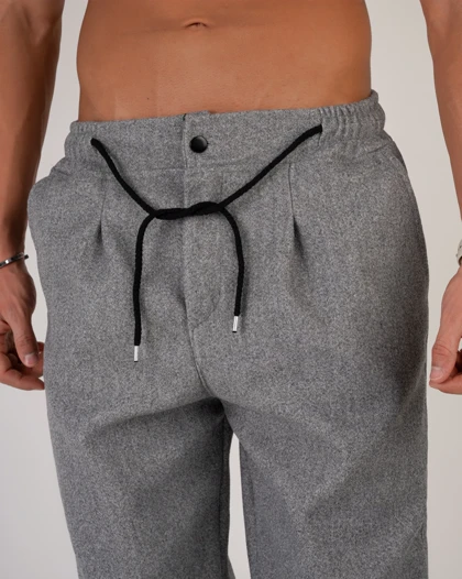 شلوار فوتر مام فیت طوسی * اورجینال دیلم