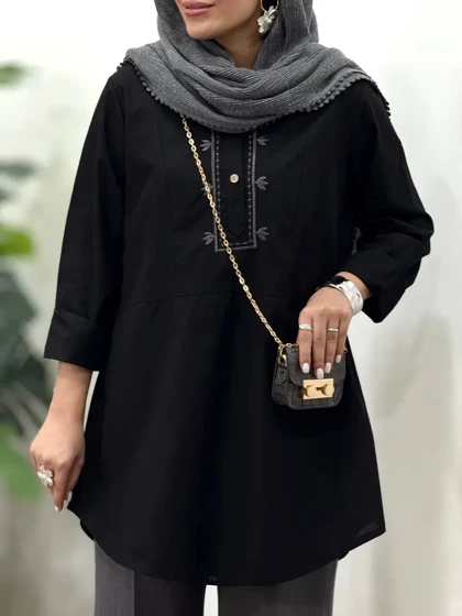 تونیک مانتویی گلدوزی فریناز 4