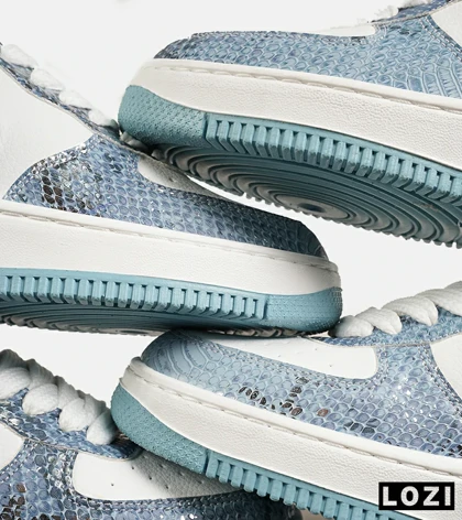 کفش کتانی مردانه و زنانه سفید آبی NIKE dunk low steam puppet مدل 7276