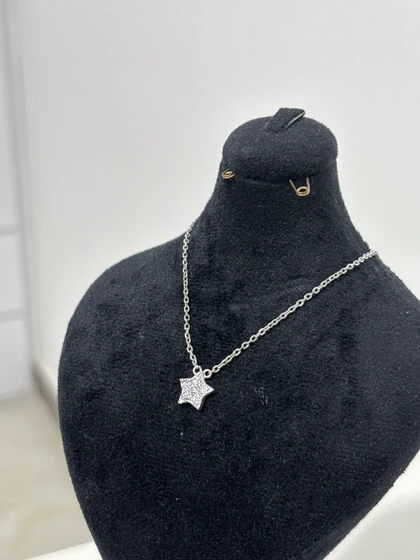گردنبند نقره زنانه ستاره ریز 971