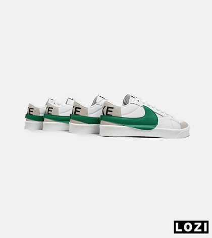 کفش نایک مردانه و زنانه سفید سبز Nike Blazer Low 77 Jumbo مدل 5607