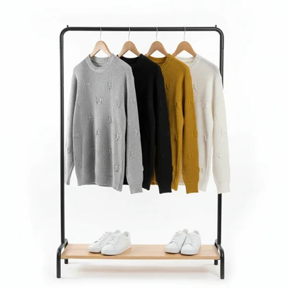 پلیور زاپ‌دار سفید مردانه مدلDeta