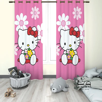 پرده کودک طرح کیتی مدل W5040