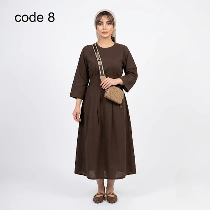 پیراهن لینن مدل ساجده علیدسا