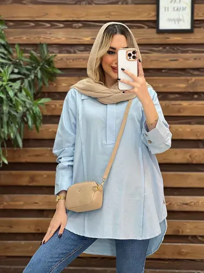 مانتو لینن جلو بسته