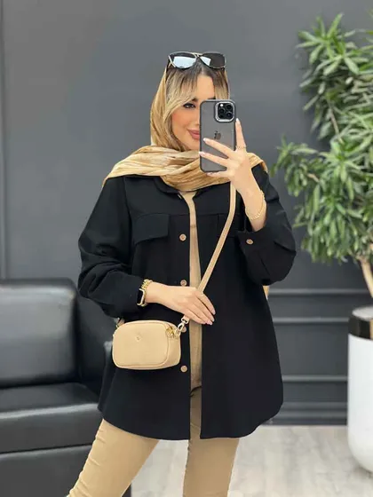 مانتو جیب نما بغل زیپ