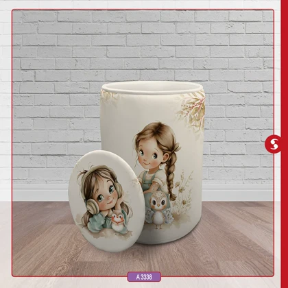 سبد اسباب بازی اتاق کودک برند مینوریا طرح دخترانه کد p-507