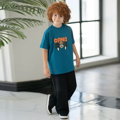 ست تیشرت آستین کوتاه وشلوار لانگ/کد:1059