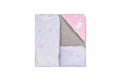 پتو دورپیچ کلاه دار فیل سفید رزبرن ENDLESS LOVE-GIRL